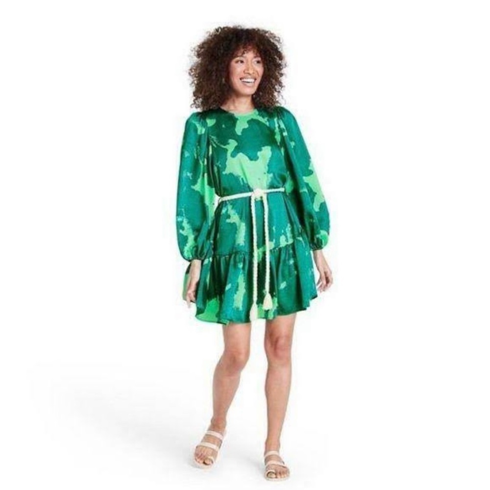 Aexis x Target Mini Green Floral Dress